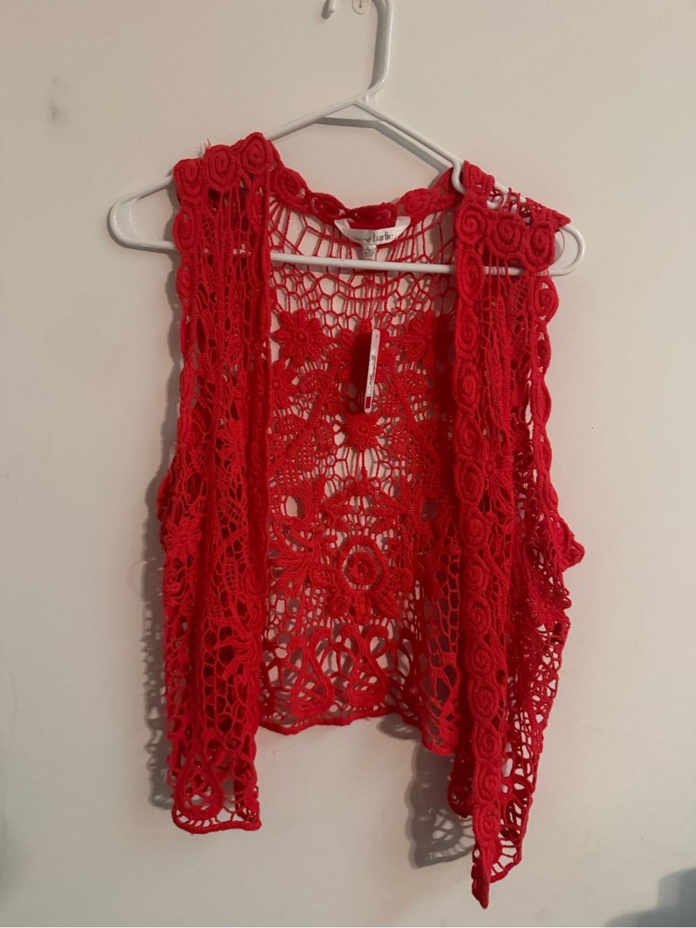Crochet Lace Open Vest